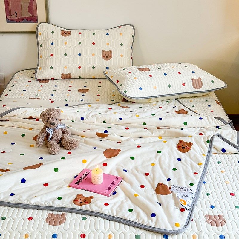 夏季乳胶凉席四件夏凉被学生宿舍单人冰丝席空调席机洗软席子,床上用品,乳胶席,淘宝优惠券,粉丝福利购,淘宝优惠卷