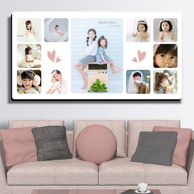 九宫格相框 挂墙婚纱宝宝照片创意宝宝照片创意定制