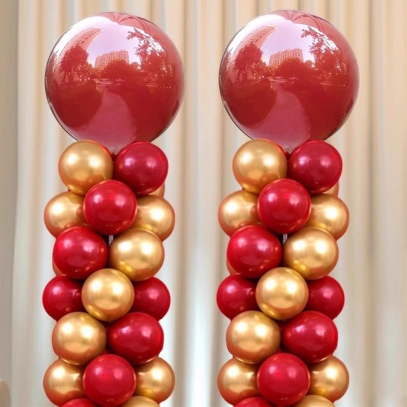 店铺开业气氛布置气球链立柱装饰地飘商场活动店门口路引场景布置