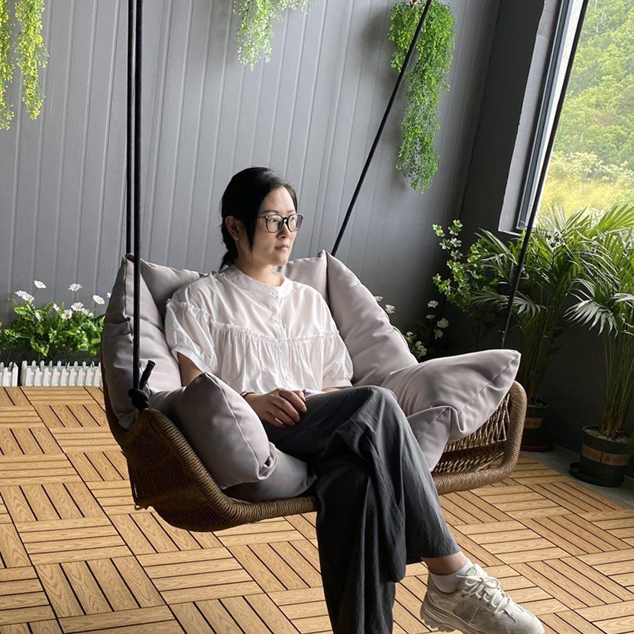 单人椅子家用阳台荡秋千摇摆网红室内吊篮吊椅网红室外葡萄架吊床