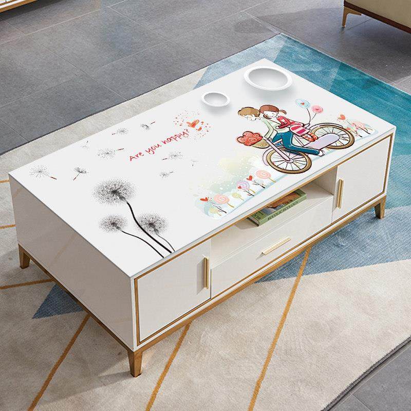 茶几桌布pvc防水防烫欧式长方形塑料软玻璃电视柜茶几垫网红桌垫,居家布艺,桌布,淘宝优惠券,粉丝福利购,淘宝优惠卷