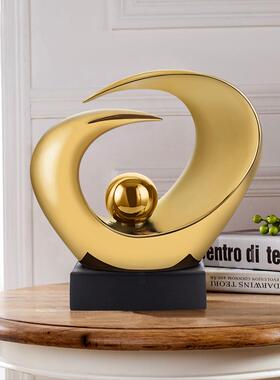 轻奢高档客厅电视酒柜工艺礼品摆饰办公室招财摆件新房乔迁之喜装