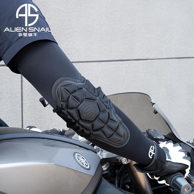 外星蜗牛摩托车冰袖护肘护具骑行冰丝袖套男女机车防护防晒防摔夏
