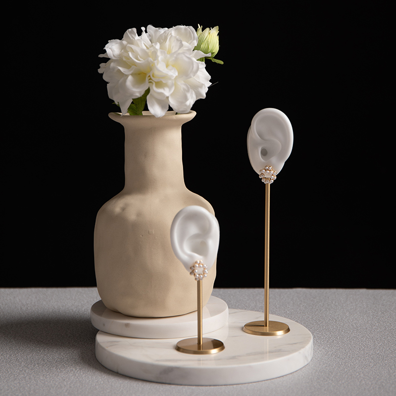 首饰展示架白色耳朵创意立式耳环架耳钉收纳饰品陈列拍摄道具摆件