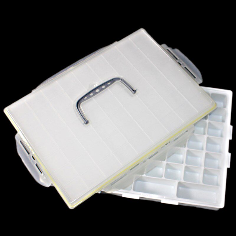 水粉颜料硬盖防色防漏密封型颜料调色盒56/58/65格大号 水彩学生,文具电教/文化用品/商务用品,调色盒,淘宝优惠券,粉丝福利购,淘宝优惠卷