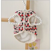 幼猫保暖背心英短宠物狗狗 无袖 加绒复古郁金香马甲 猫咪衣服冬季