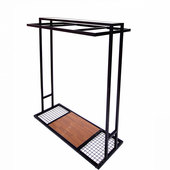 加厚服装 展示架不锈钢中岛架双杠落地架挂衣架展示架 店货男女童装