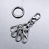 金属创意8字扣弹簧户外登山背包挂S钩黑色配件便携汽车挂件钥匙扣