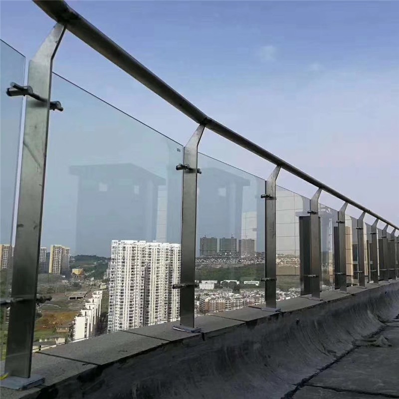 304不锈钢楼梯j玻璃扶手别墅阳台护栏栏杆配件工程 不锈钢楼梯扶