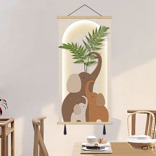 饰画轻奢走廊挂画奶油风小清新客厅玄关卧室画 现代简约绿意时光装