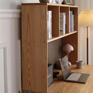 全实木儿童学习桌书桌书架一体学生课桌家用写字桌橡木简约桌子