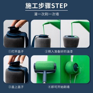 海绵刷墙工具套装 家用油漆小滚筒刷子乳胶漆伸缩杆自吸式 修边神器