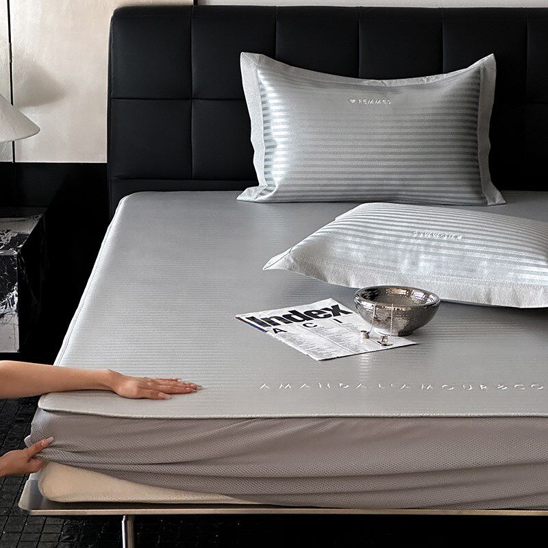 夏季类抗菌冰丝凉席三件凉感刺绣空调软席床笠式机洗.,床上用品,冰丝席,淘宝优惠券,粉丝福利购,淘宝优惠卷