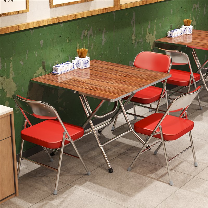 复古港式茶餐厅大排档桌椅组合市井风格网红户外烧烤店商用餐桌椅