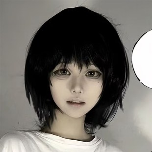 章鱼噼的原罪静香cos假发女短发黑色波波头日系万用动漫全头套式