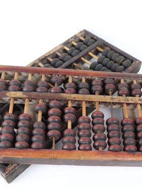 民俗老物件收藏民国老式算盘旧货算盘子杂项摆件古董怀旧复古装饰