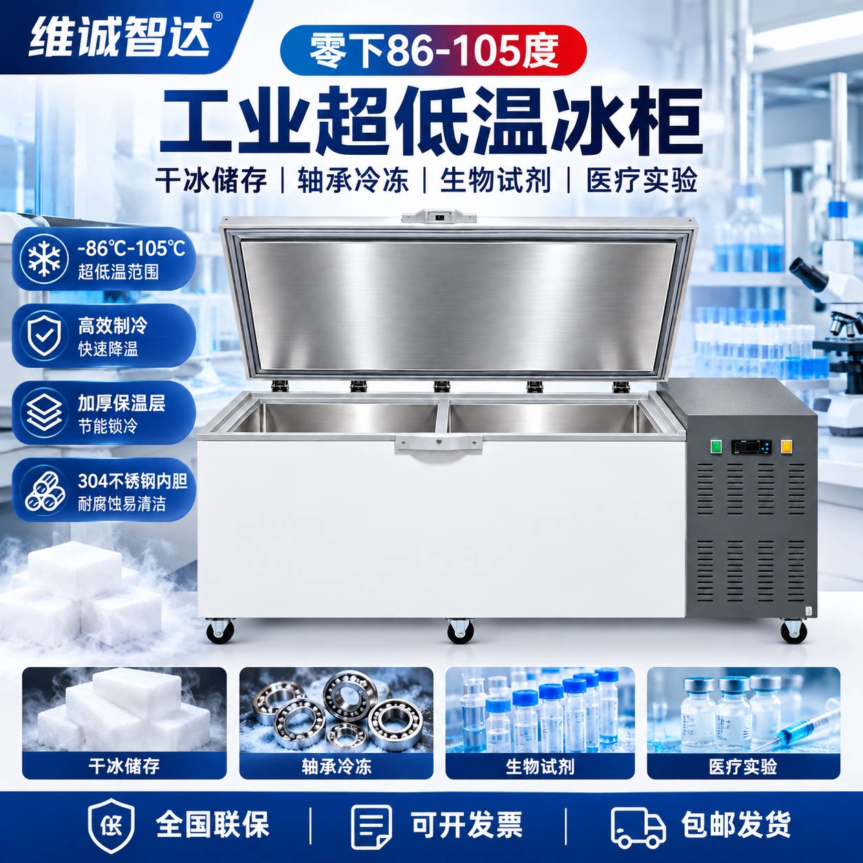 零下86度超低温冰柜科研实验冰箱