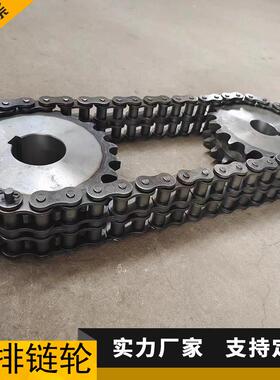 碳钢双排炼轮炼条非标定做08B10A12A16A20A24A工业机械传动齿轮