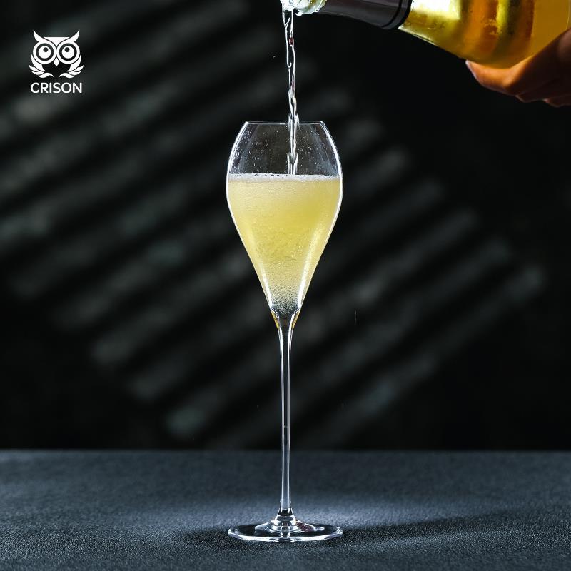CP8207 CRISON高颜值无铅水晶玻璃香槟酒杯 葡萄酒高脚杯气泡酒杯