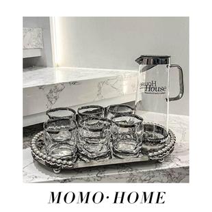 ins轻奢感玻璃水杯家用客厅待客用喝水茶杯耐热杯具水具 MOMO