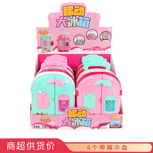 顽食刻移动大冰箱棒棒糖7g*6个盒装零食小吃大全批发糖果玩具超市