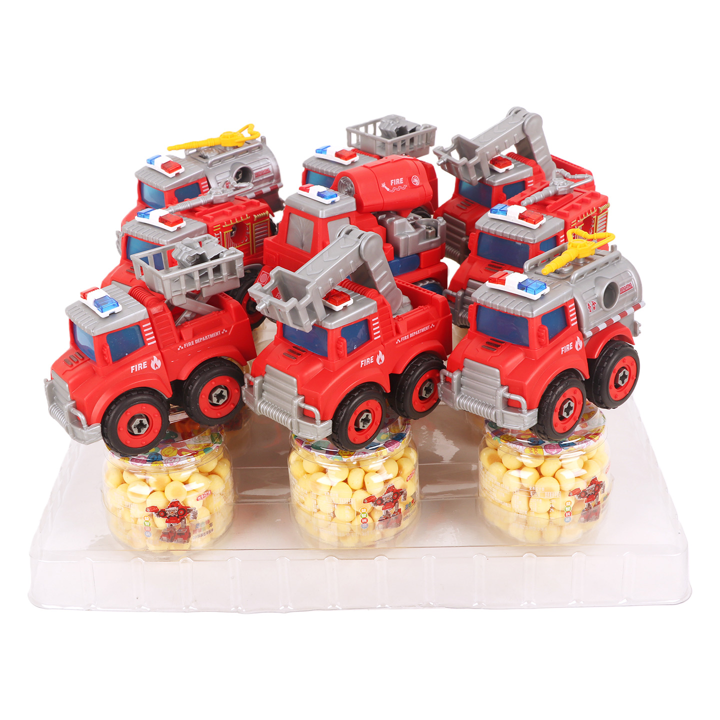 书生百味五合体消防车小馒头(鸡蛋味)40g休闲食品批发糖果玩具