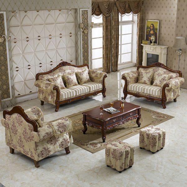 欧式布艺沙发123组合简欧三人双人美容院小户型可拆洗客厅家具