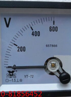 直流电压表 65T666-600V  DC600V 250V 300V 450V YT72-600V 指针