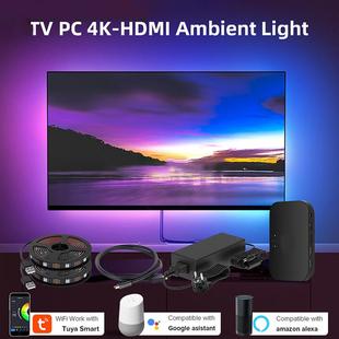 LED流光溢彩TV电视流光炫彩灯带支持涂鸦APP音频氛围灯光随屏变化