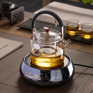 烧水养生壶电陶炉家用 高硼硅耐热玻璃煮茶器蒸茶壶煮茶器蒸汽套装