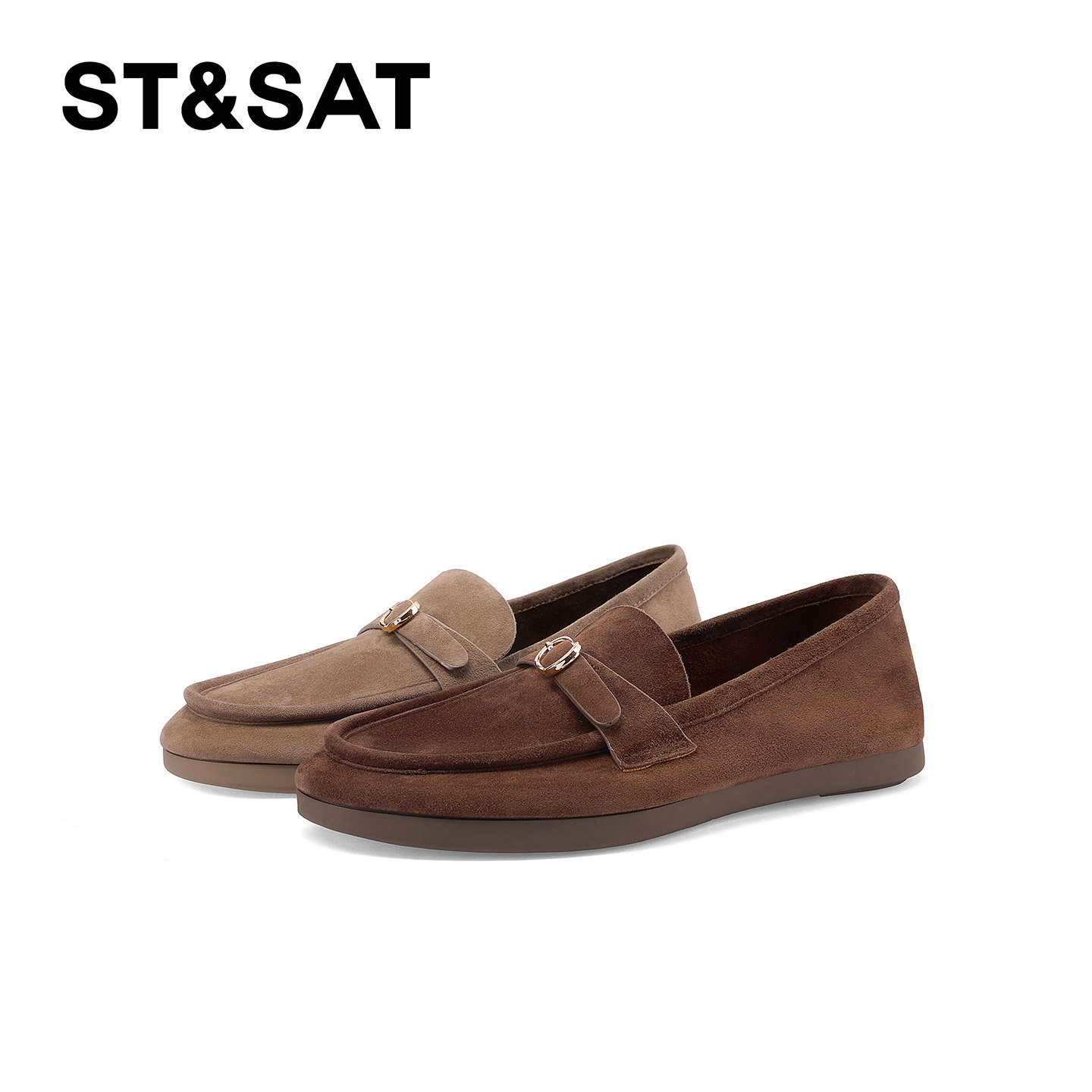 St&Sat/星期六圆头休闲低跟乐福鞋复古百搭英伦风平底时尚女鞋,女鞋,乐福鞋（豆豆鞋）,淘宝优惠券,粉丝福利购,淘宝优惠卷