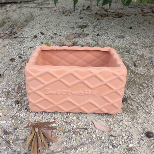 红陶长方形花盆透气吸水多肉拼盘仙人掌盆简约室内摆设阳台花园林