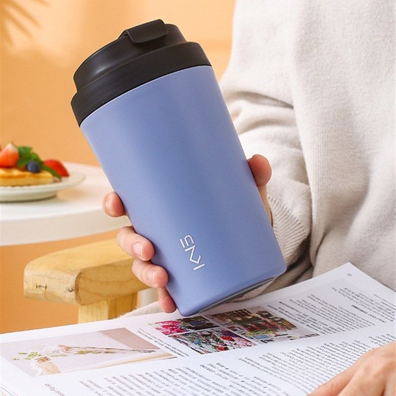 陶瓷内胆咖啡g杯女生高颜值牛奶豆浆便携带盖保温水杯男定制LOGO