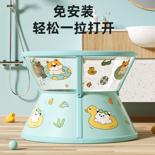 婴儿游泳桶家用宝宝游泳池新生儿童小泳池可折叠透明家庭室内洗澡