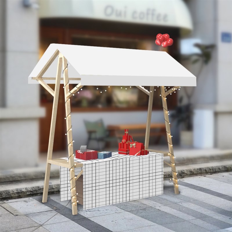 摆摊展示架移动折叠网红摊位定制户外棚实木地摊花车夜市集市架子