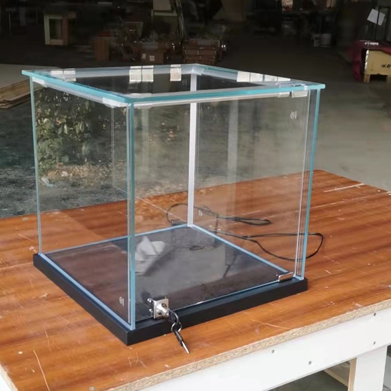 柜收纳玻璃桌面带锁防尘罩玻璃柜精品展示台珠宝饰品小型定制首饰