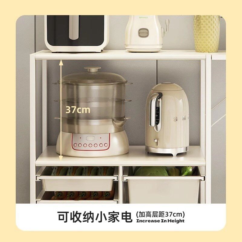 厨房置物架喂养台落地可移动餐边柜小推车咖啡机导台杂物柜收纳柜