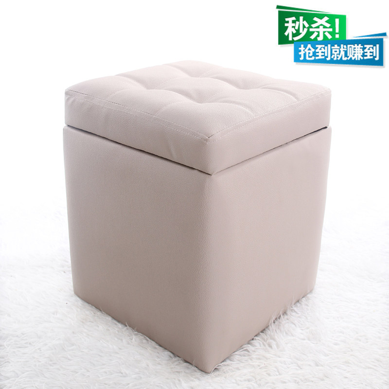 服装店收纳凳收纳箱可坐人家w用板凳皮墩客厅沙发凳试衣间换鞋凳