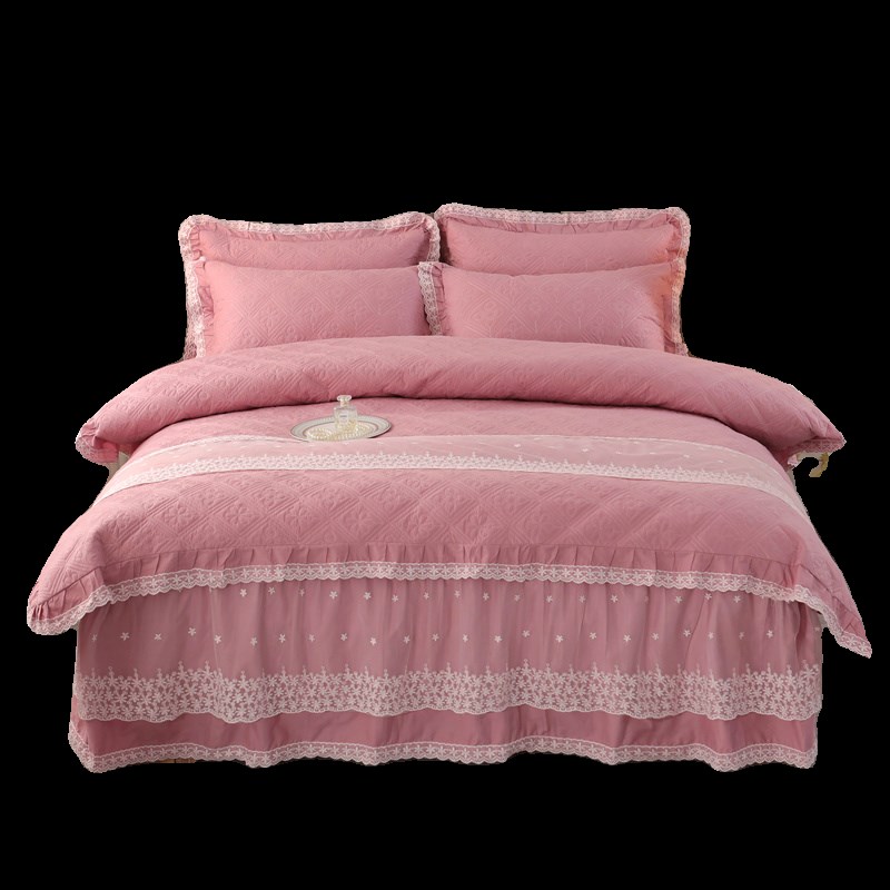 2024新款公主风纯棉床裙款床罩四件套全棉床单4件套被罩床上用品