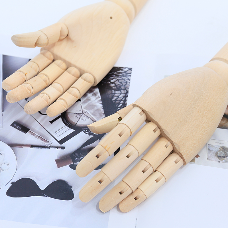 服装模特道具实木机械电镀手臂女男胳膊活动关节拆装木质假肢配件