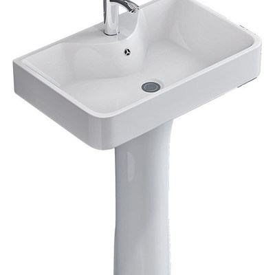 立柱洗手盆单盆大号陶瓷立柱盆洗脸盆立柱台上阳台免打孔一体式