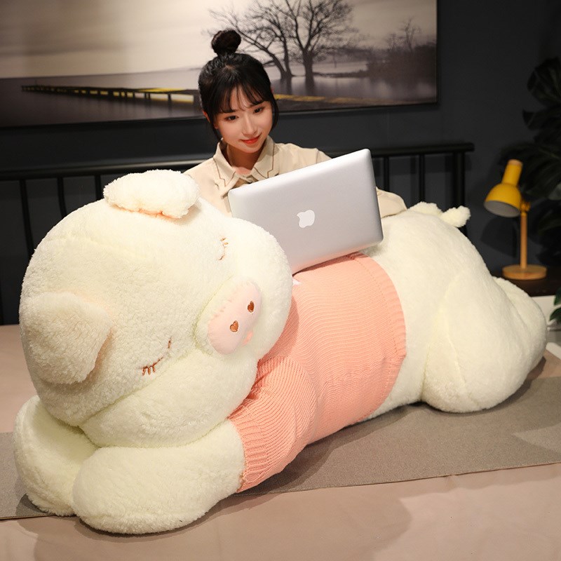 超大号趴趴猪女生睡觉抱枕小猪玩偶床上布娃娃可爱猪公仔毛绒玩具