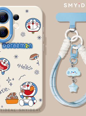 适用vivos30手机壳s30promini新款s30镜头vivo系列s30pro卡通s20动漫s19高级s18外壳s16女款s15蓝色叮当猫s12