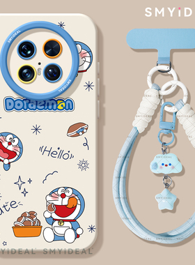 蓝色叮当猫适用华为mate80pro手机壳mate60的新款套30卡通动漫pro保护套mete50全包防摔mata40高级感十mate70