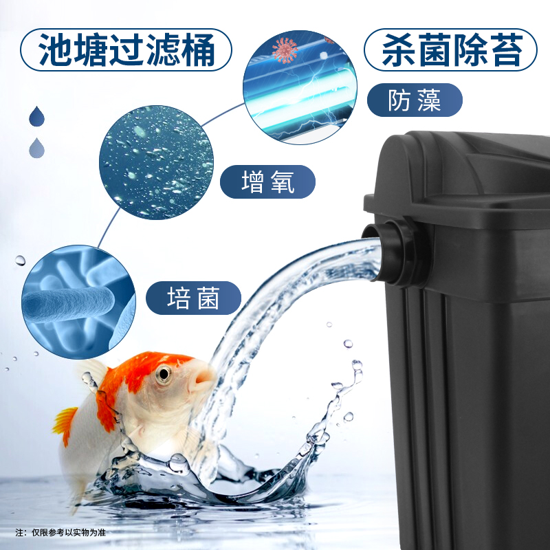 博宇鱼池过滤桶箱室外锦鲤池塘过滤器外置设备水池水循环净化系统