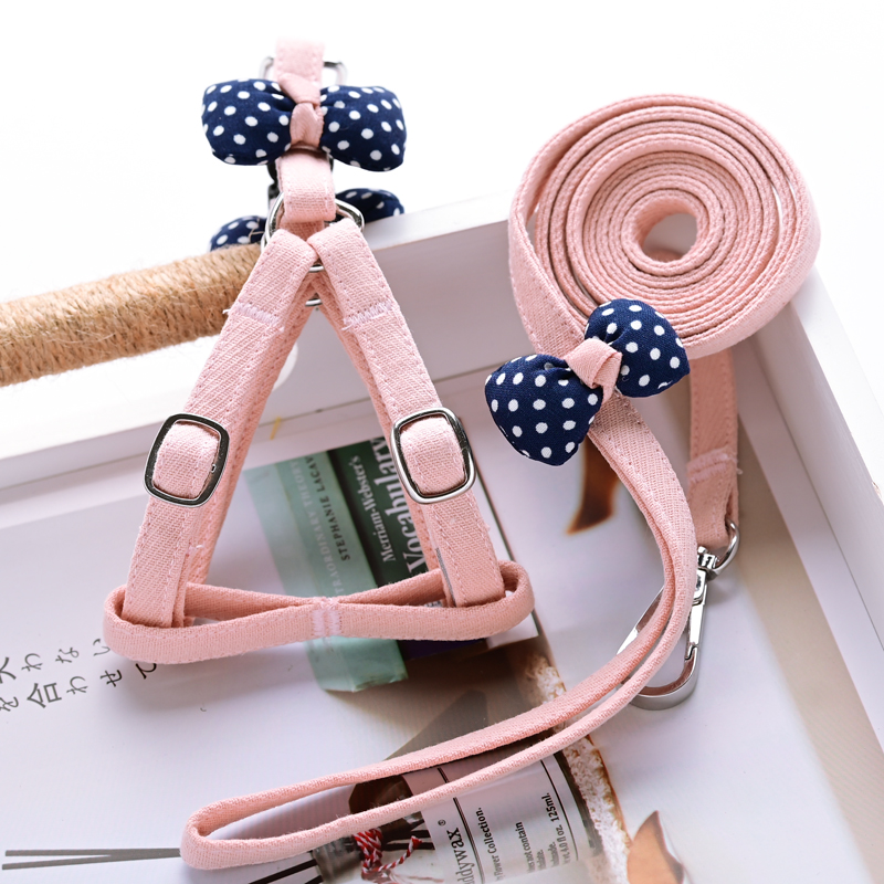 宠物小猫咪牵引绳狗狗胸背带茶杯犬幼犬遛狗绳狗链子泰迪约克夏季