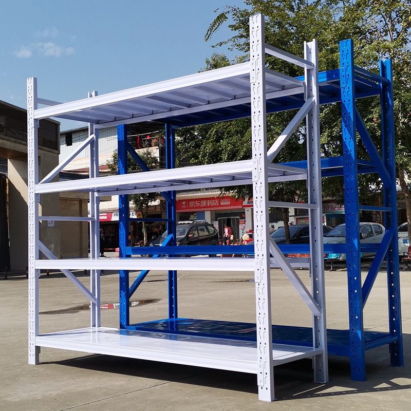 货架仓储家用储物架仓库置物落地移动展示架多层隔板加厚快递铁架