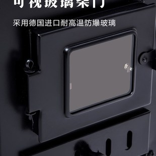 小型柴火炉户外烧烤炉家用取暖炉带烤箱炉子柴煤两用露营炉子