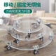 亚克力板圆形新款 加厚垫底盘 万向轮透明底座移动带滚轮花盆便携式