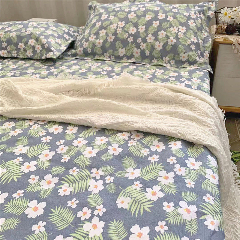 高档老粗布凉席三件套纯棉厚炕单空调席学生宿舍睡单清新帆布床单